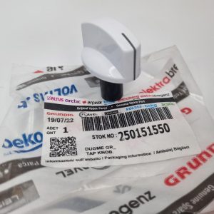 Ручка (біла) для газової плити Beko серії "FE", "FM", "M", "FG", "E", "CG"
