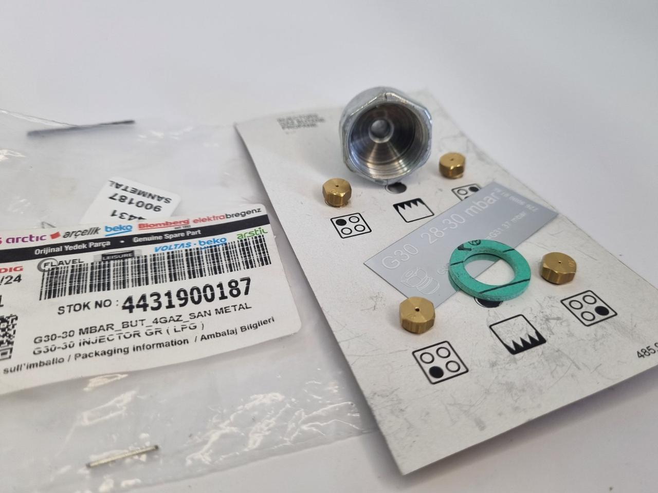 Набір форсунок 4431900187 (жиклерів) для плити Beko - Зображення 10